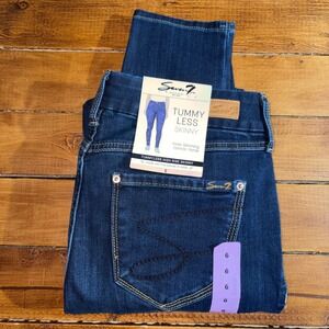 Seven7 Jeans Women's 6 (Fits 30x30) Tummy Less Skinny High Rise Dark Wash NEW